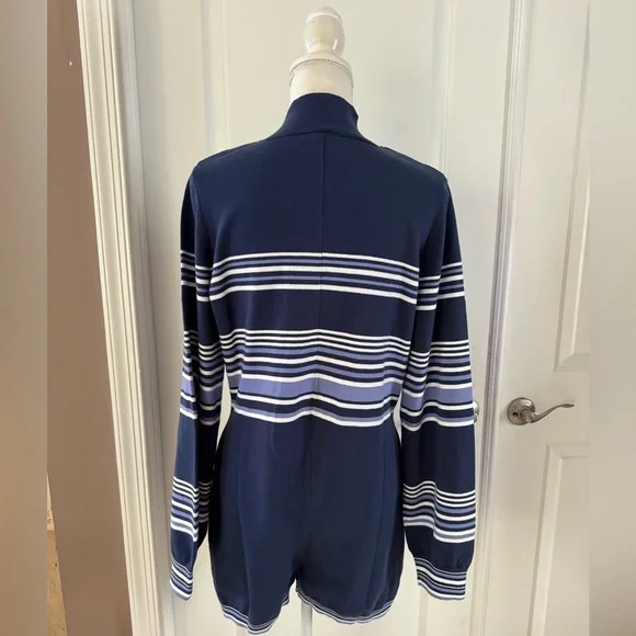 Free People Striped Navy and White Jumpsuit - Picture 10 of 16